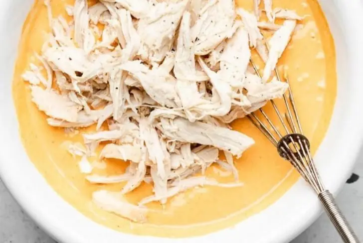 Healthy buffalo chicken dip.